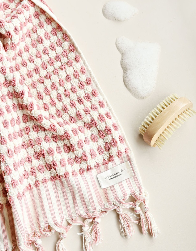 Miss April - Pompom Hand Towel