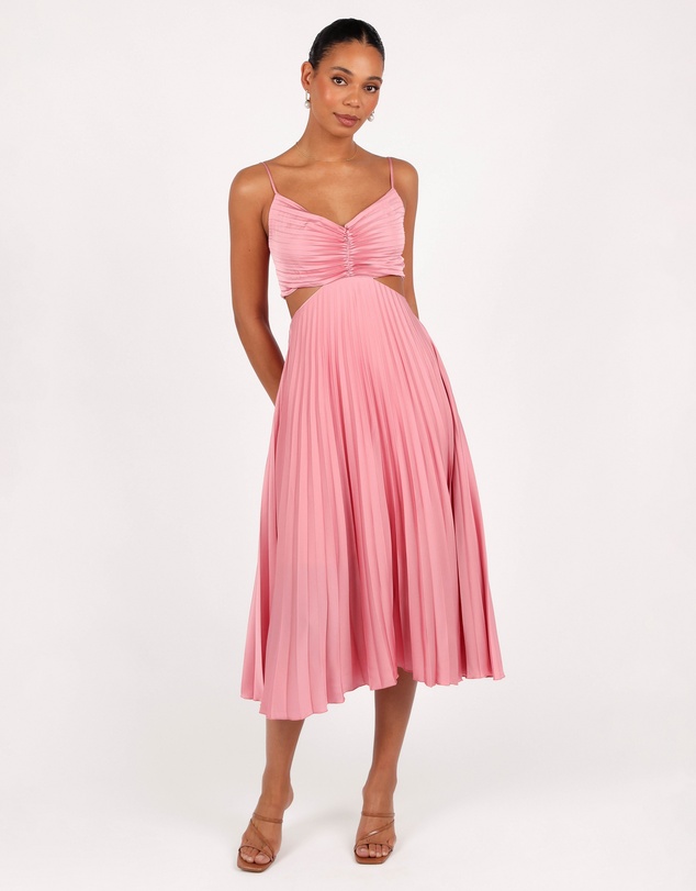 Petal & Pup - Niamh Midi Dress - Poppy Pink