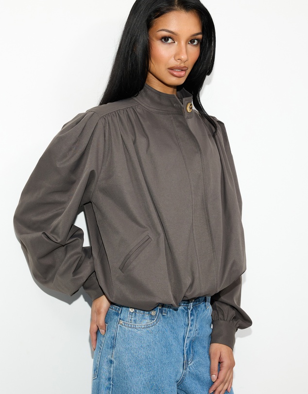 Dazie - Daniella Pleated Bubble Hem Jacket