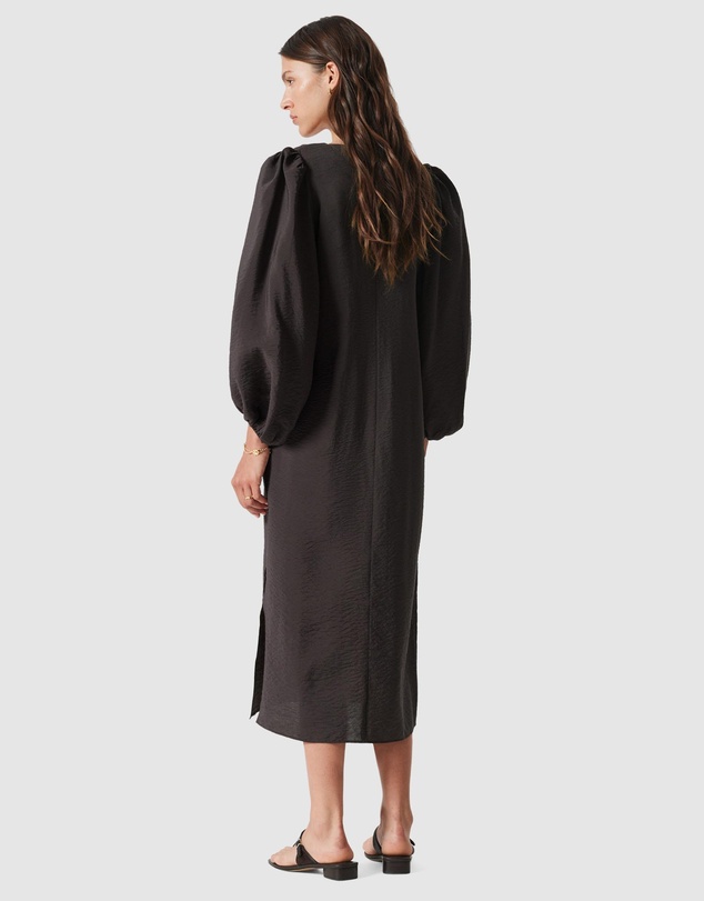 & Other Stories - Puff-Sleeve V-Neck Midi Dress