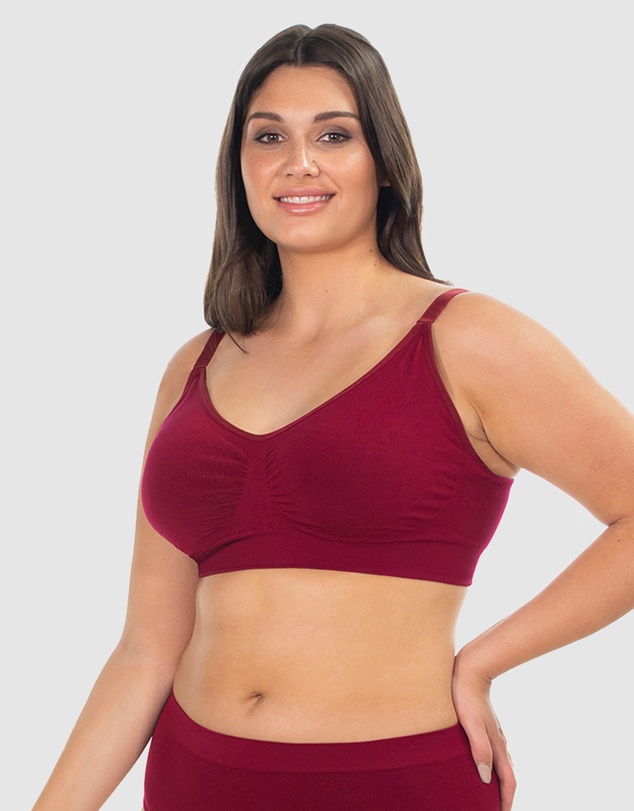 B Free Intimate Apparel - Wire-free Bamboo Padded Bra (B-C-D-DD-E-F-G-H) Cup