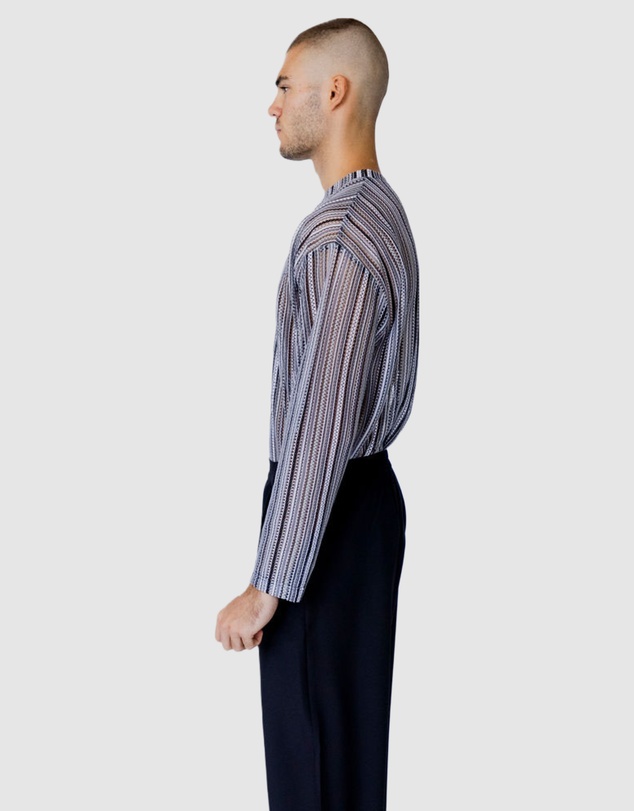 Justin Cassin - Chad Sheer Stripe Top