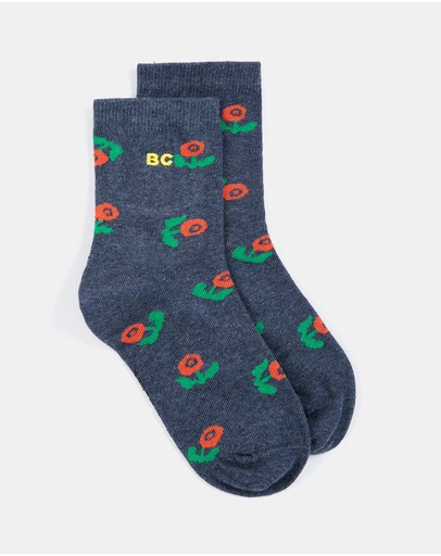 Bobo Choses - Stamp Bloom All Over Short Socks - Babies-Kids