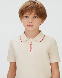 Calvin Klein Jeans - Boys Stretch Pique Tipping Polo Shirt