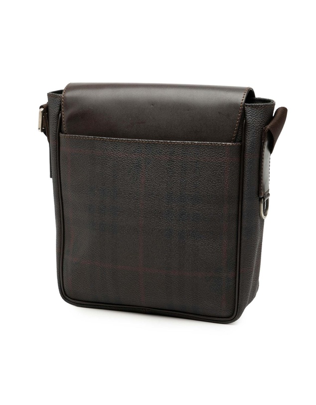 Pre-Loved by Azura Reborn - Pre-Loved Smoke Check Coated Canvas and Leather Crossbody