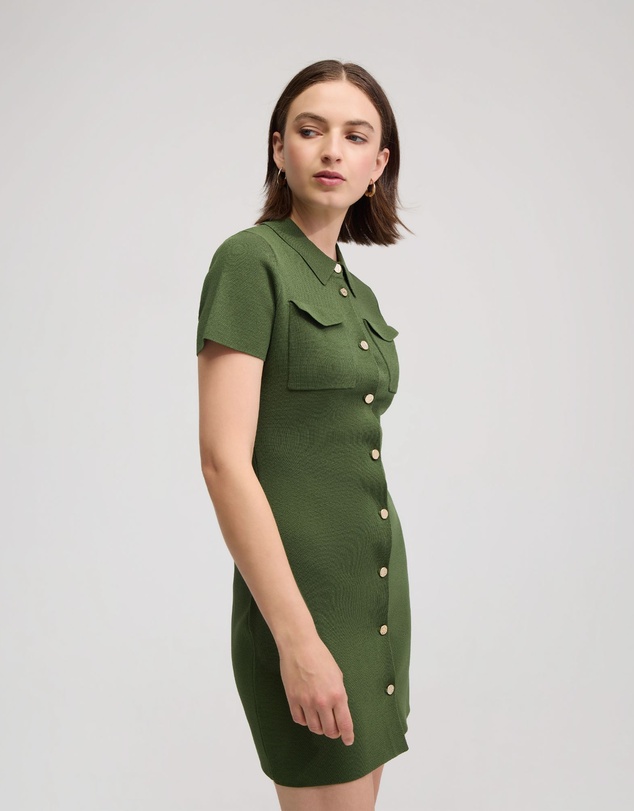 Oxford - Olive Knitted Mini Dress