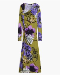 Desigual - Asymmetric neckline dress designed by Mr. Christian Lacroix