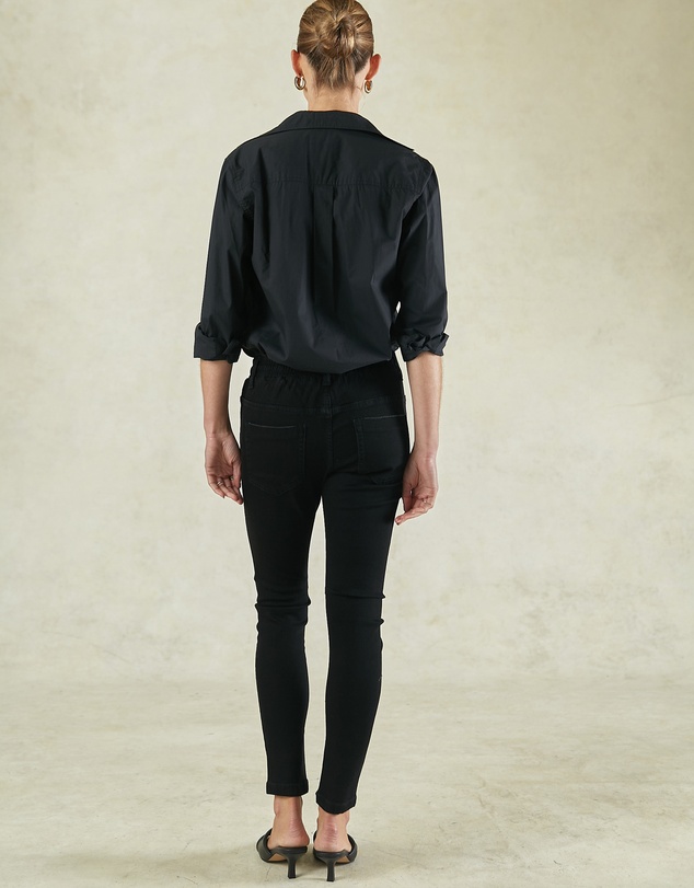 DRICOPER DENIM - Active Black Ankle Length Jeans