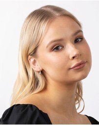 Lovisa - Sterling Silver Diamante Star Huggie Earrings