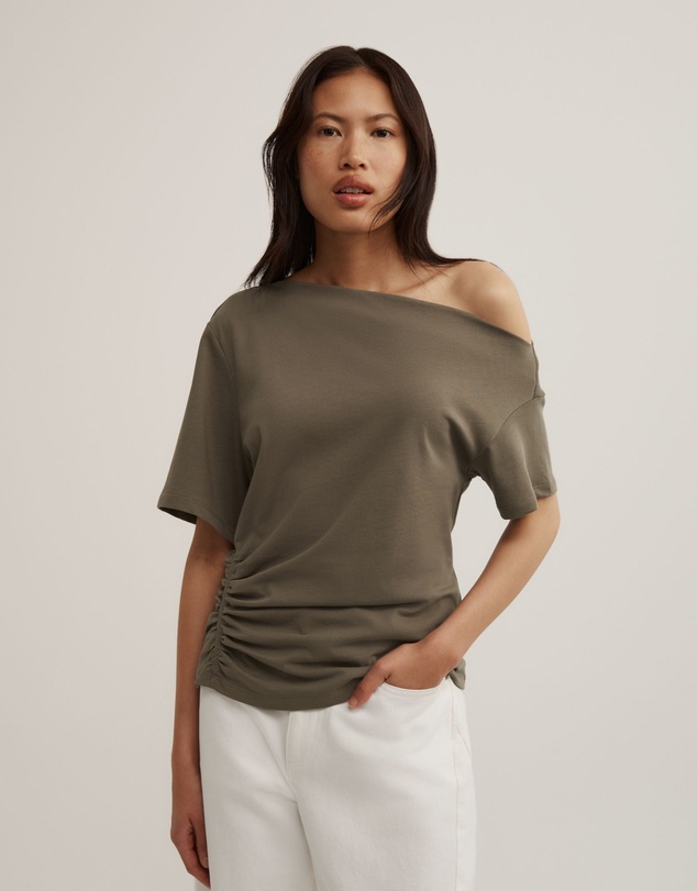 Witchery - Ruched Asymmetric T-shirt