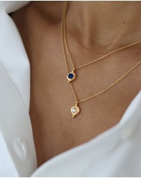 Ottoman Hands - September Birthstone Pendant Necklace
