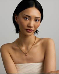 Michael Hill - Heart Created Ruby Bezel Pendant in 10kt Yellow Gold