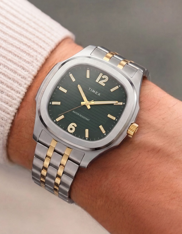 TIMEX - Marquee 41mm Green Dial Stainless Steel Bracelet Watch