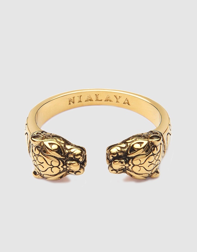 Nialaya Jewellery - Men's Panther Ring