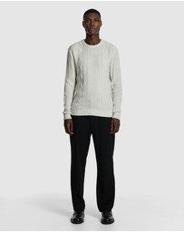 yd. - Jamie Cable Crew Knit Jumper