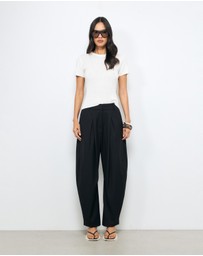 AERE - Tailored Barrel Leg Trousers