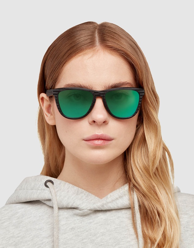 Hawkers Co - HAWKERS Polarized Black Green One Raw Sunglasses for Men and Women UV400