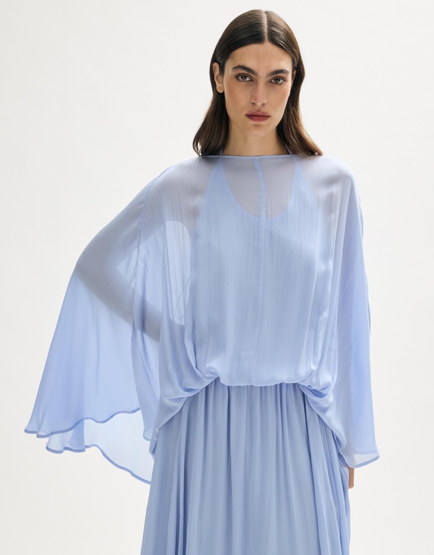 Minima Esenciales - Iva Draped Maxi Dress with Removable Lining