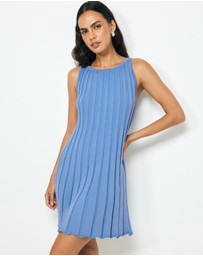 AERE - Zia Rib Knit Mini Dress
