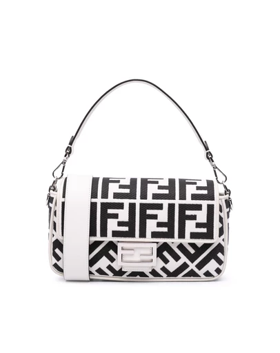 Pre-Loved by Azura Reborn - Pre-Loved Zucca Embroidered Canvas Baguette Satchel