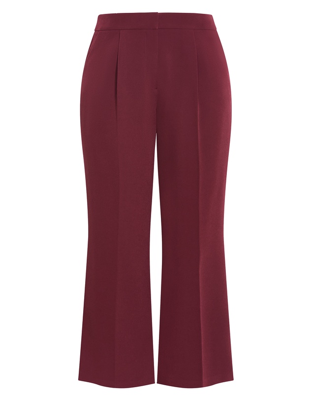 City Chic - Plus size PANT RELAXED ALENA S - Berry