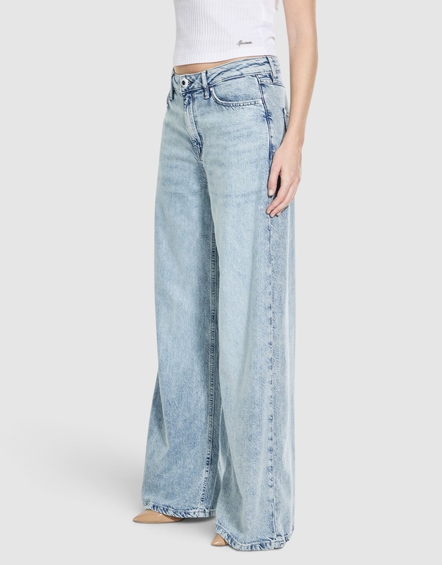 GUESS - Mid-Rise Bellflower Wide Leg Jeans