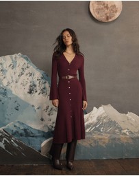Forcast - Danica V-Neck Rib Knit Dress