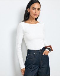 AERE - Sara Long Sleeve Rib Top
