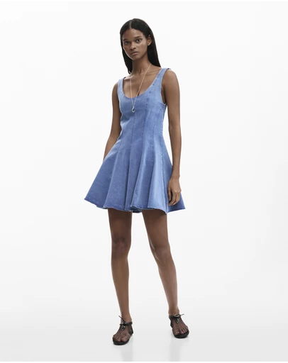 Desigual - Skater dress with denim effect