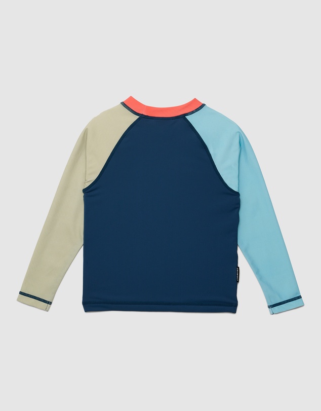 Crywolf - LONG SLEEVE RASH VEST Ocean Colourblock