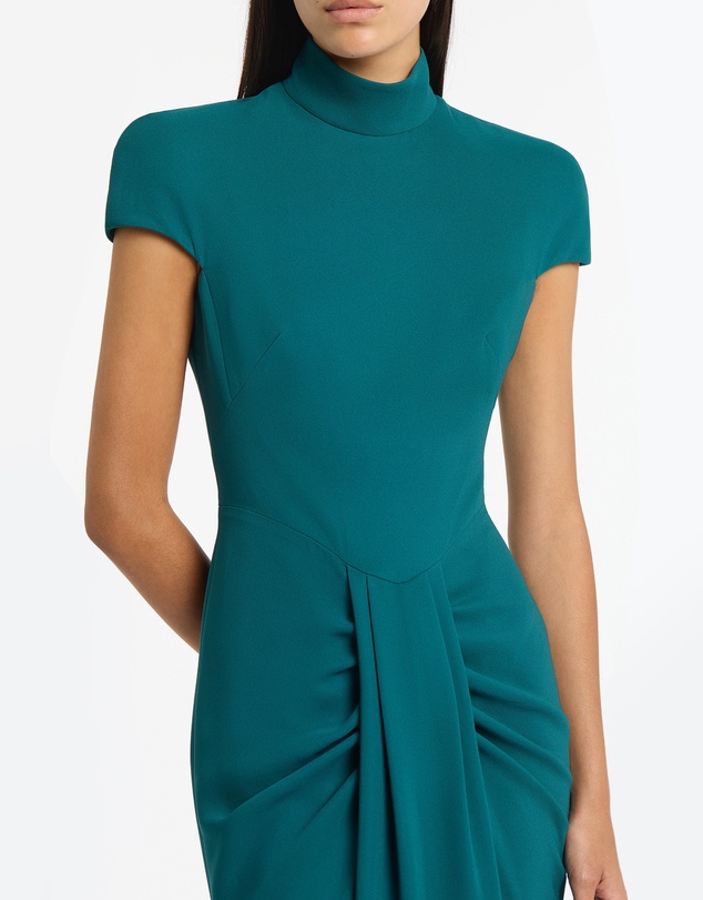 Carla Zampatti - Serpentine Crepe Cap Sleeve Gown