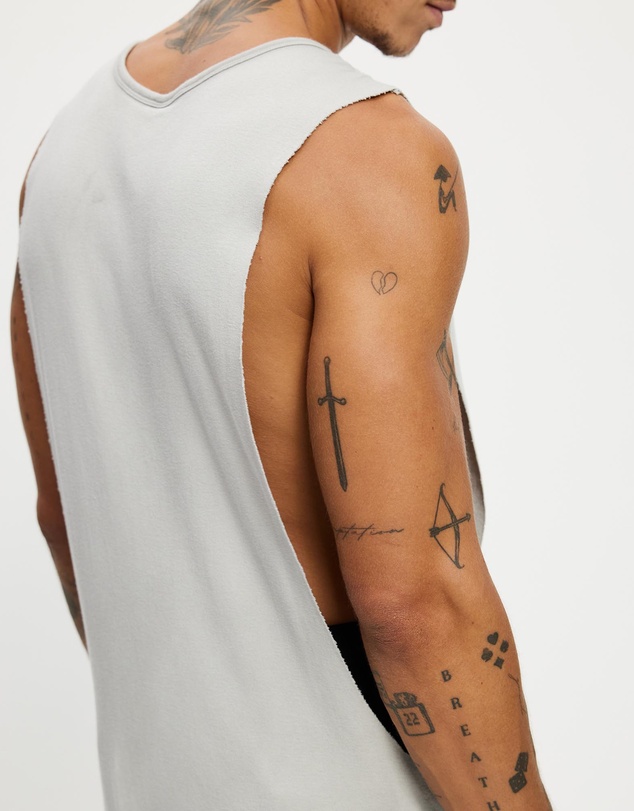 Surrounded By Ghosts - The Titanium Rib Knit Muscle T-Shirt