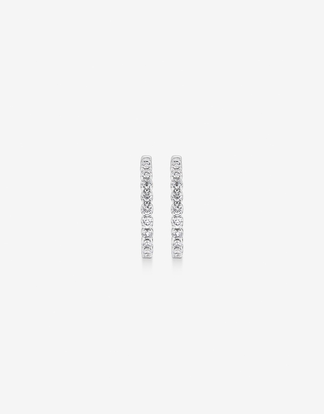 Michael Hill - 1.00TW Lab Diamond Inside Out Hoop Earrings in Silver - Small