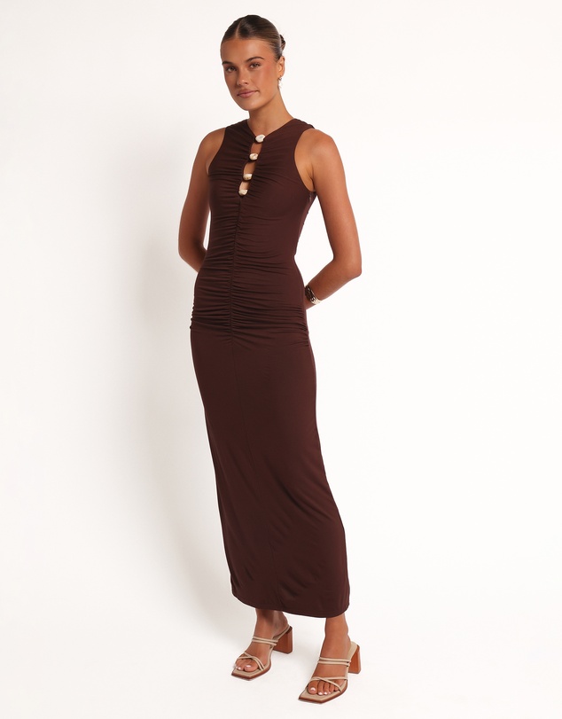 Petal & Pup - Brody Midi Dress - Chocolate