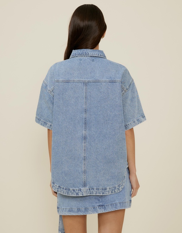 The Fated - Ali SS Denim Shacket