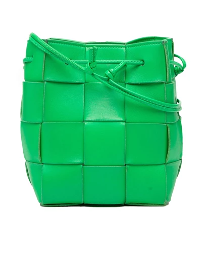 Pre-Loved by Azura Reborn - Pre-Loved Small Nappa Maxi Intrecciato Cassette Bucket Bag