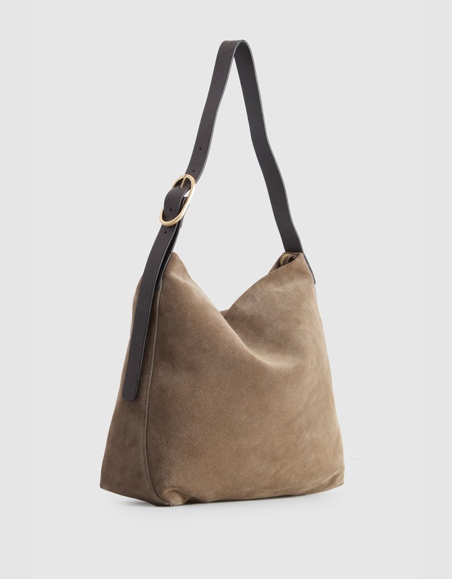 Evity - Malia Leather Suede Hobo Bag
