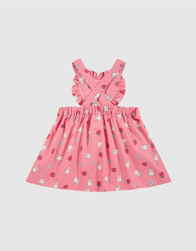 Kynd Baby - Miffy Heart Pinafore in Strawberry