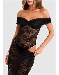 Alice In The Eve - Montana Bodysuit Lace Maxi Dress