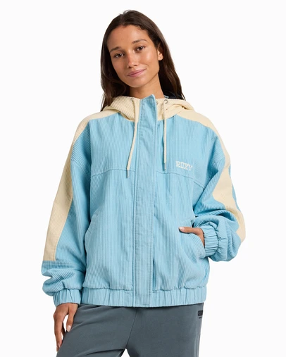 Roxy - Womens Duo Cord Zip Up Hoodie Jacket