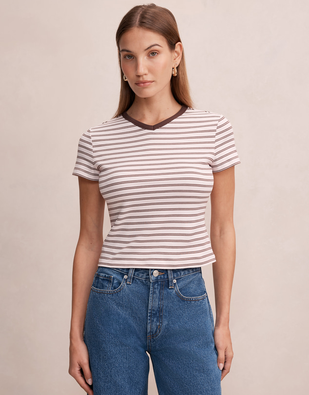 Forever New - Paris High V Neck Baby T-Shirt