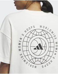 adidas Performance - ADIDAS WORLD WIDE HOOPS GRAPHIC TEE Womens