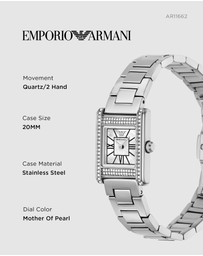 Emporio Armani - Silver Tone Analogue Watch