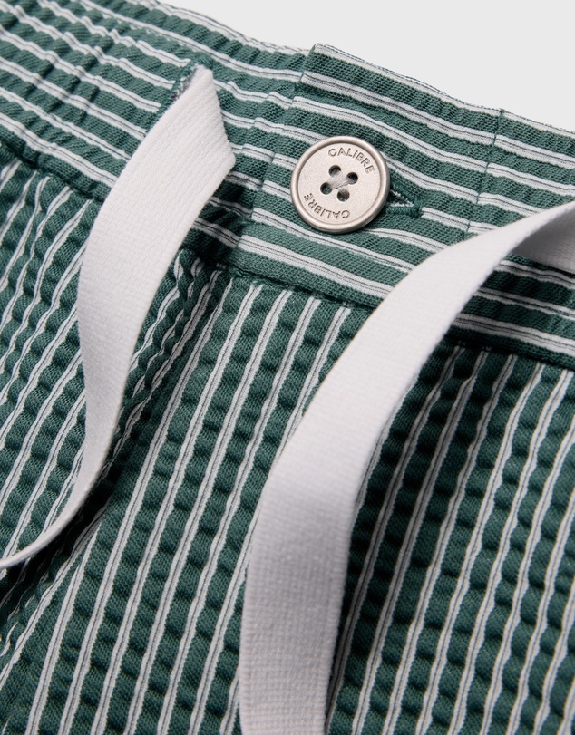 Calibre - Striped Seersucker Knit Shorts Sea Green