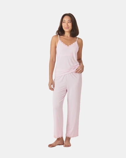 Gingerlilly - Britt Bamboo Lace Cami Long PJ