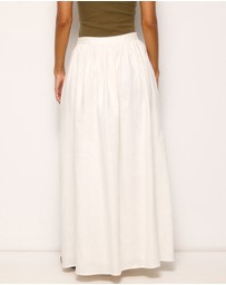 AERE - Tiera Gathered Midi Skirt