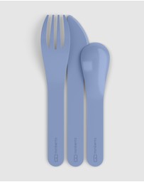 Monbento - Monbento Mb Pocket Plastic Cutlery Set - Colour Blue Infinity