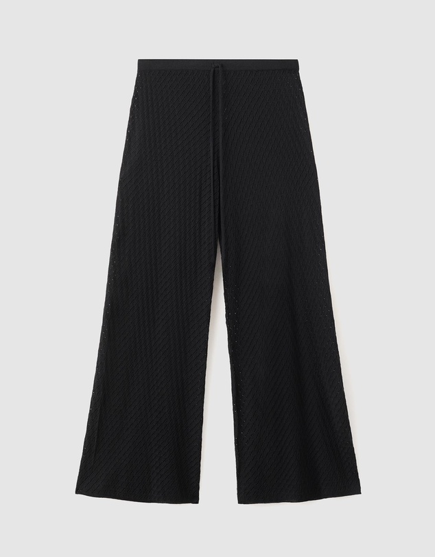 M.N.G - Straight-Fit Openwork-Knit Trousers