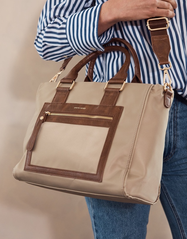 Pierre Cardin - Pierre Cardin RFID Lightweight Nylon Mini Tote with Crossbody