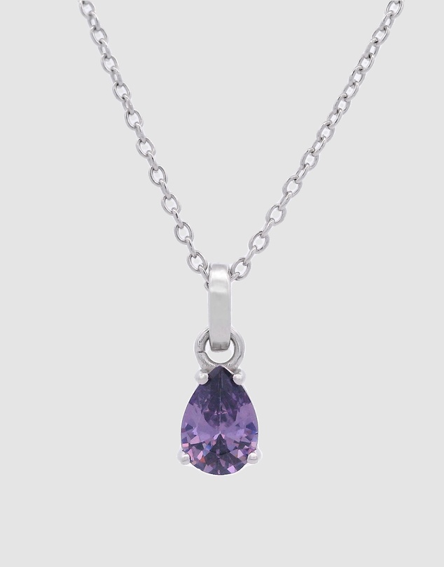 Georgini - GEORGINI WISTERIA PENDANT AMETHYST CZ SILVER